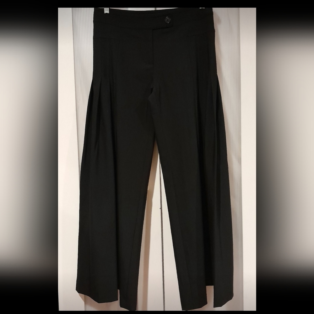 Cottonade Paris - Black - extra wide flare trousers, Size 42 (32" waist)